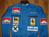 !SPECIAL CLASSICS! Niki Lauda Ferrari replica kartoverall (blauw)