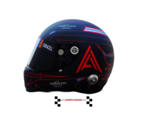 Alexander Albon kart helm (Williams uitvoering)